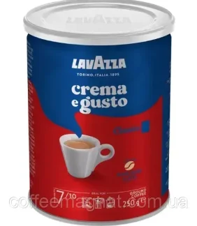 Кава мелена Lavazza Crema e Gusto 250 г 30% арабіка 70% робуста 0,250кг з/б ІТАЛІЯ